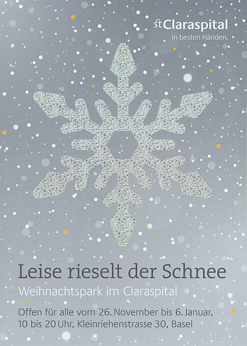 Leise rieselt der Schnee, Weihnachtspark im Claraspital