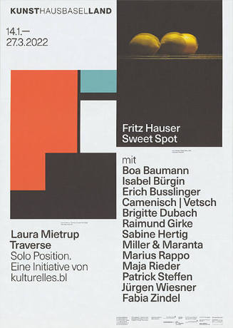 Laura Mietrup, Traverse, Fritz Hauser, Sweet Spot, Kunsthaus Baselland