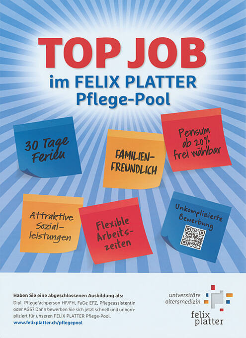 Top Job im Felix Platter Pflege-Pool