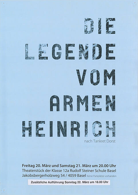 Die Legende vom armen Heinrich, Rudolf Steiner Schule Basel