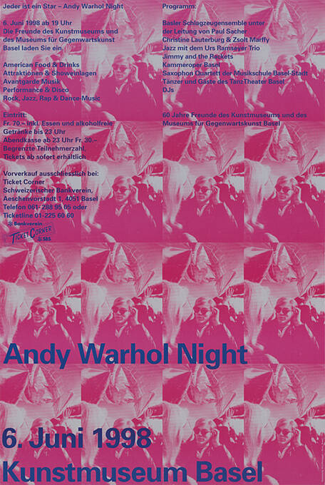 Andy Warhol Night, Kunstmuseum Basel