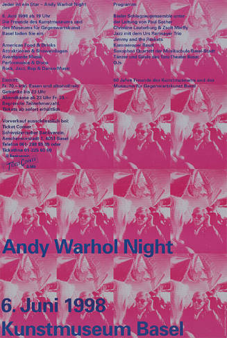 Andy Warhol Night, Kunstmuseum Basel