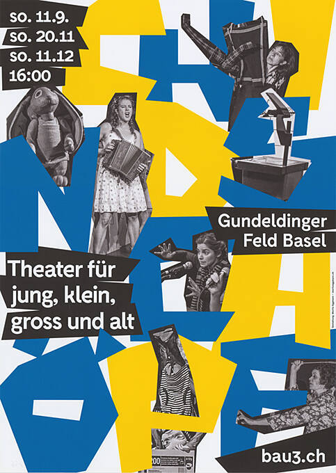 Chindschöpf, Theater für jung, klein, gross und alt. Gundeldingerfeld Basel, bau3.ch