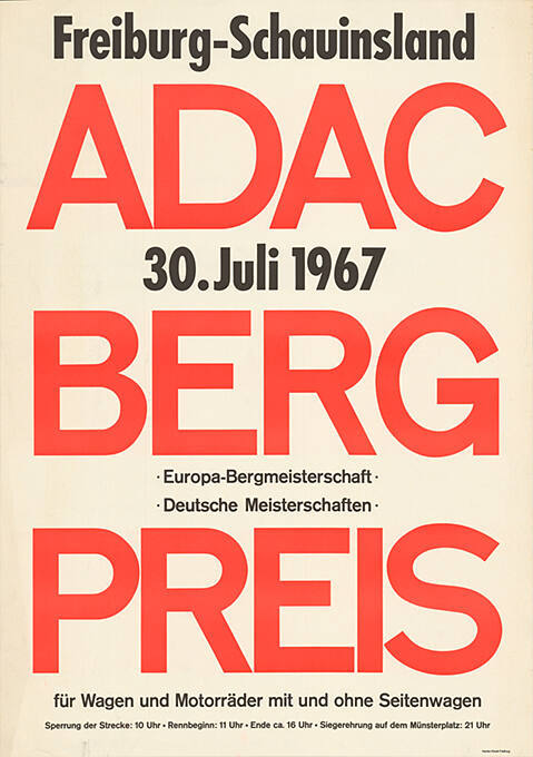 ADAC Bergpreis, Freiburg-Schauinsland