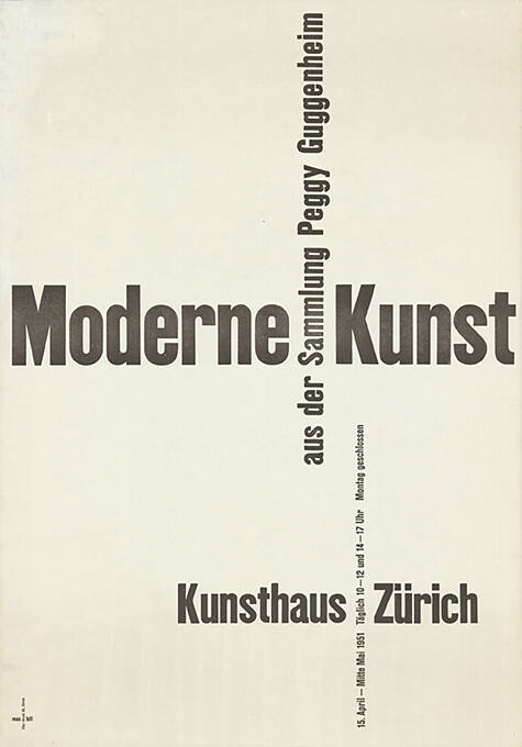 Moderne Kunst, aus der Sammlung Peggy Guggenheim, Kunsthaus Zürich