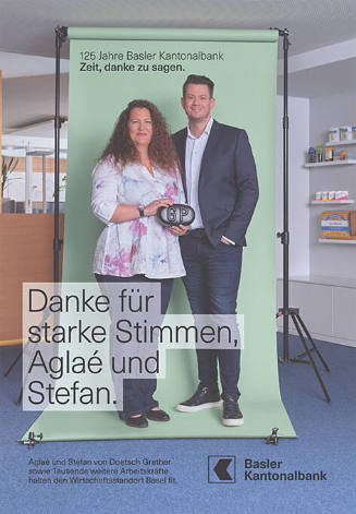 Danke für starke Stimmen, Aglaé und Stefan. Basler Kantonalbank