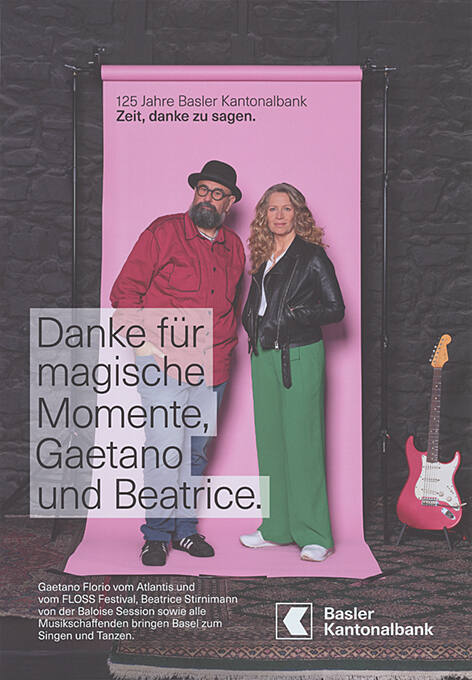 Danke für magische Momente, Gaetano und Beatrice. Basler Kantonalbank