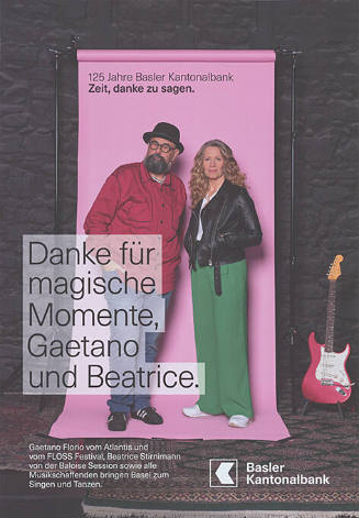 Danke für magische Momente, Gaetano und Beatrice. Basler Kantonalbank