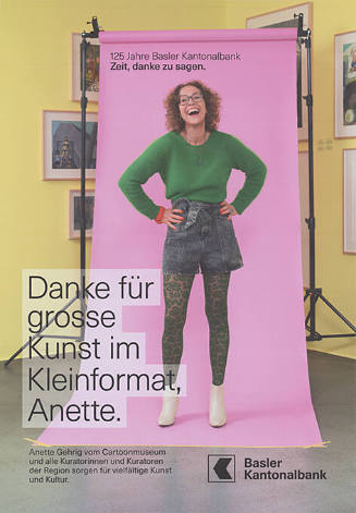 Danke für grosse Kunst im Kleinformat, Anette. Basler Kantonalbank