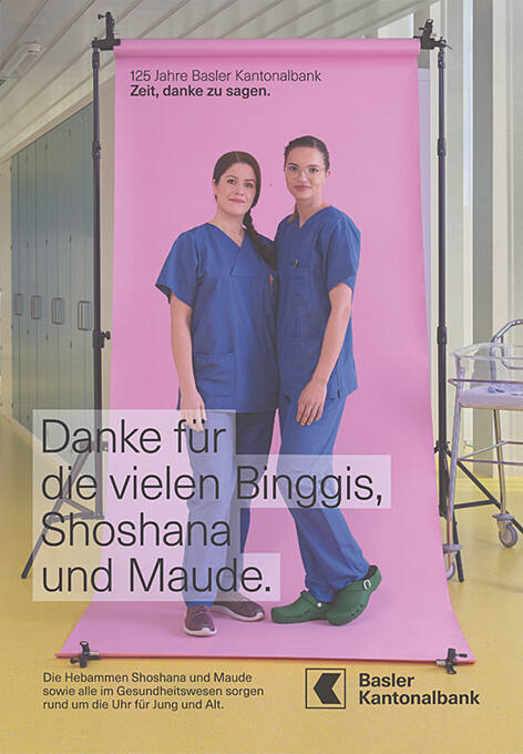 Danke für die vielen Binggis, Shoshana und Maude. Basler Kantonalbank