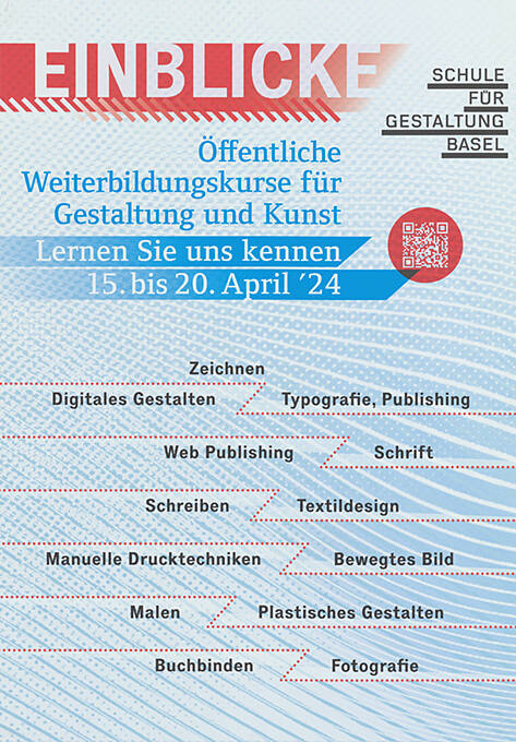 Einblicke, Öffentliche Weiterbildungskurse für Gestaltung und Kunst, Schule für Gestaltung Basel
