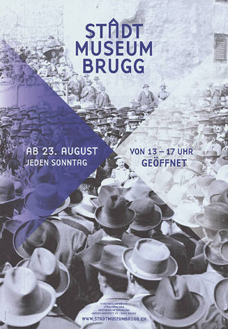 Ab 23. August jeden Sonntag von 13 – 17 Uhr geöffnet, Stadtmuseum Brugg