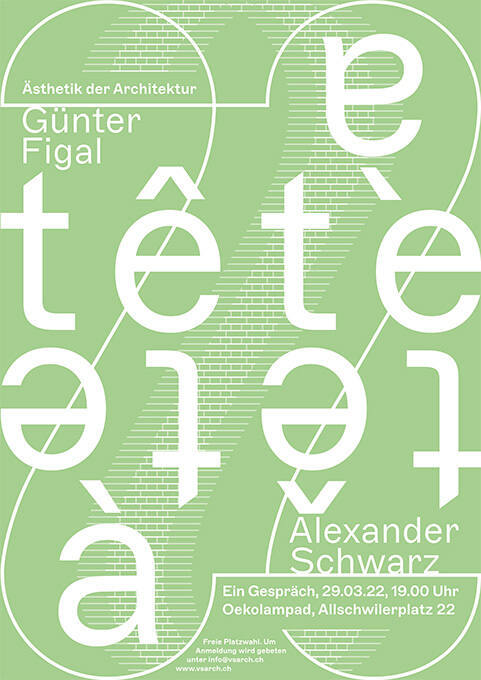 Tête-à-tête, Ästhetik der Architektur, Günter Figal, Alexander Schwarz, Oekolampad