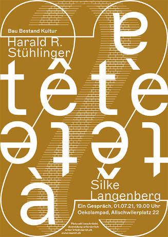 Tête-à-tête, Bau Bestand Kultur, Harald R. Stühlinger, Silke Langenberg, Oekolampad