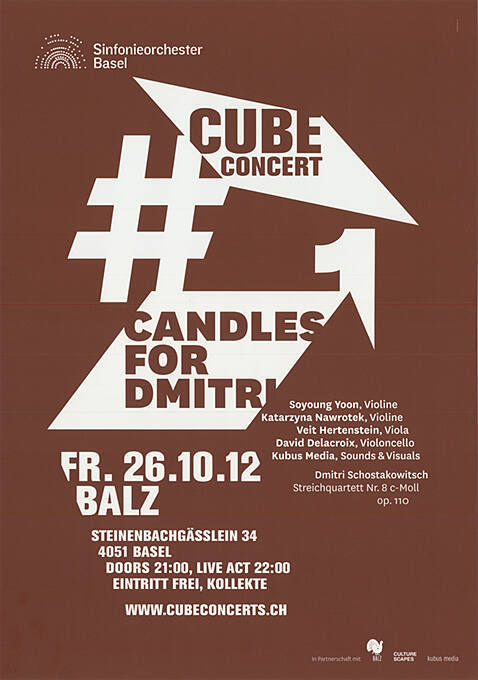 Cube Concert # Candles for Dimitri, Sinfonieorchester Basel