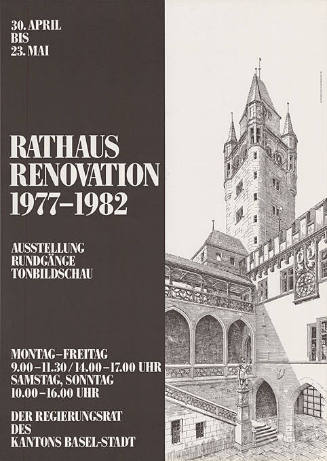 Rathausrenovation 1977-1982, Ausstellung, Rundgänge, Tonbildschau, Der Regierungsrat des Kantons Basel-Stadt